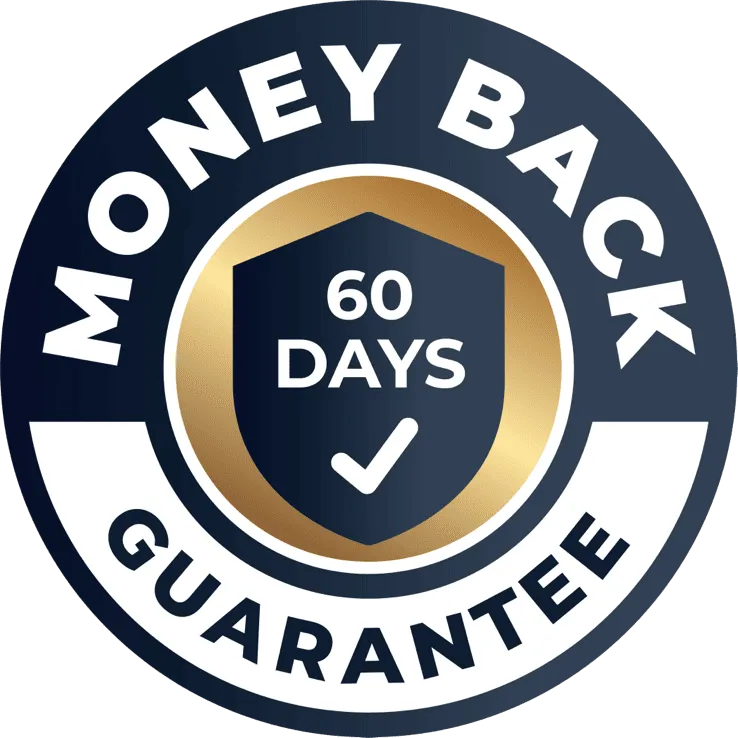 FemiCore 60-day money-back guarantee badge