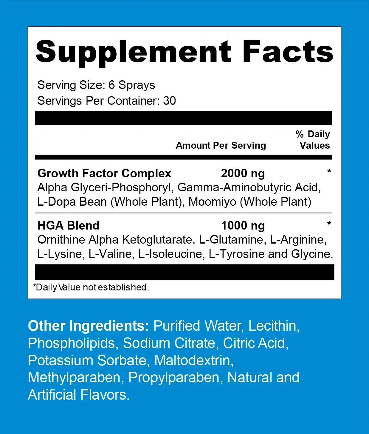 Tinnitrol supplement label