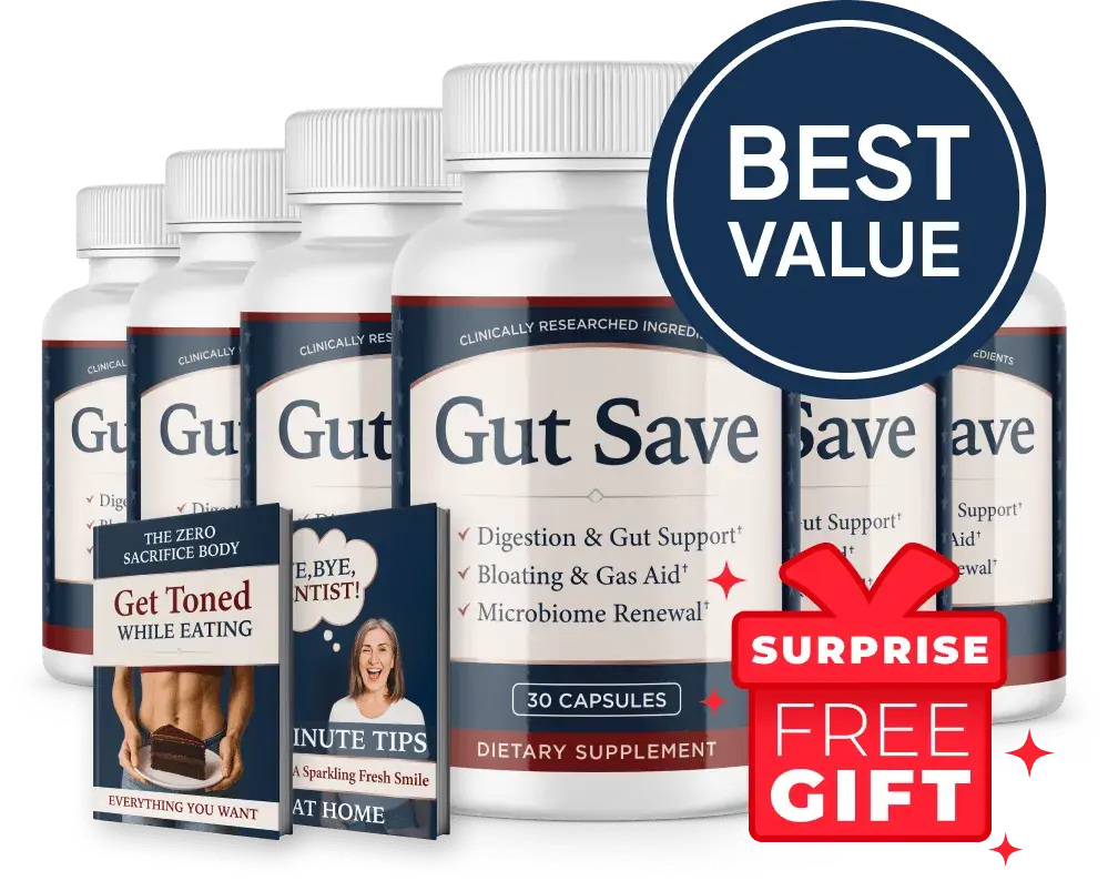 Gut Save six-bottle package